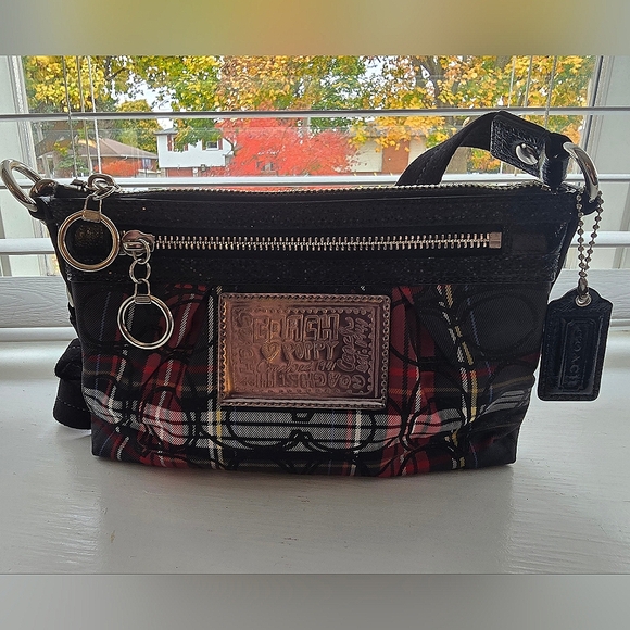 Coach Poppy Tartan Crossbody - Picture 1 of 4